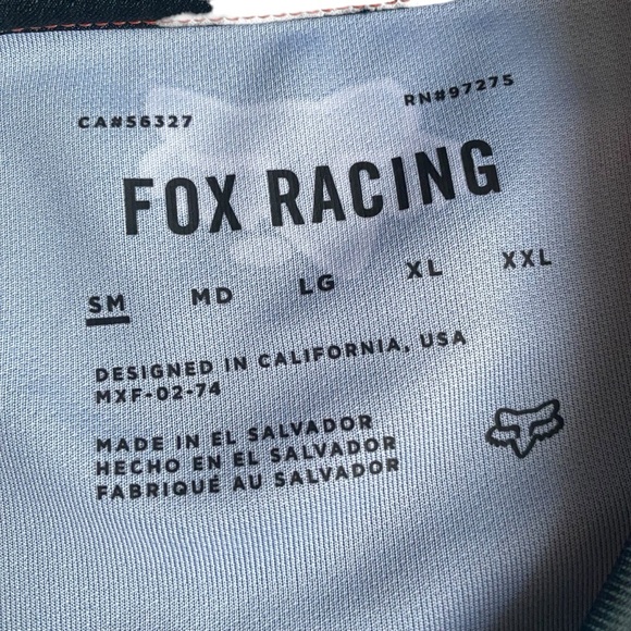 Fox Racing Jersey Adult Small Long Sleeve Red White Blue Lightweight Performance - Picture 3 of 7